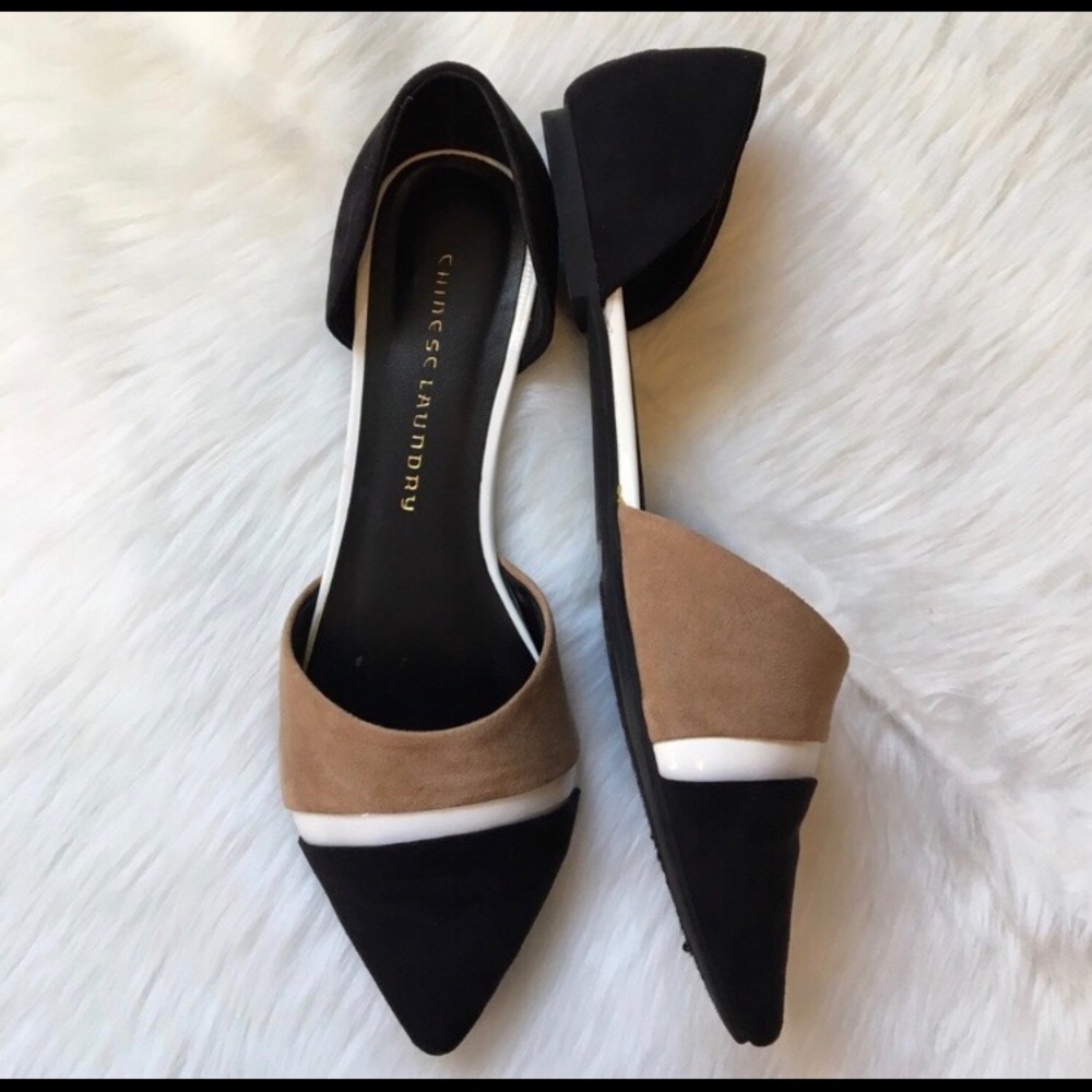 Chinese Laundry | Colorblock Suede Point Toe Flats